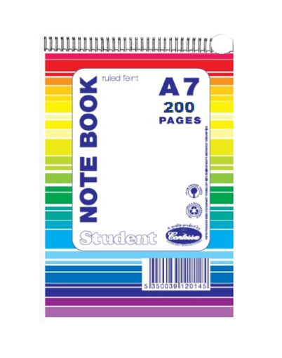 Picture of A7 SPIRAL TOP NOTEBOOK 200 PGS